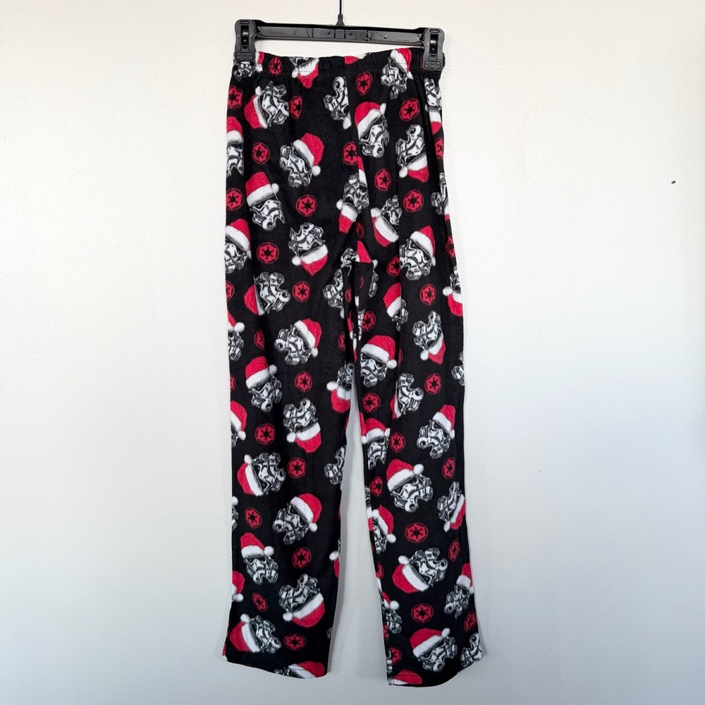 Star Wars Small Men Christmas Stormtrooper Santa Hat Fleece Lounge Pajama Pants - Picture 2 of 6
